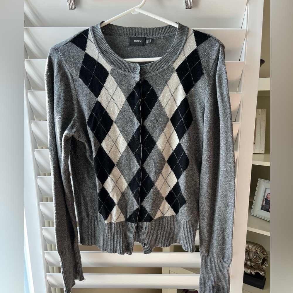 Mexx argyle knit cardigan